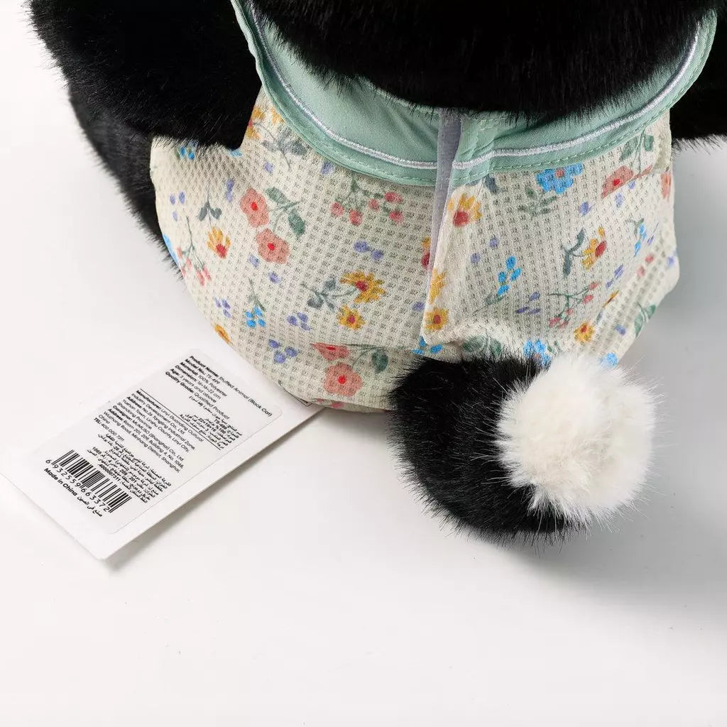 Fina Kleintier Plüschspielzeug Schwarze Katze (Schwarz)
