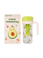 Kunststoff-Wasserflasche mit Avocado-Design, 700 ml (Hellgrün/Beige)