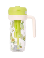 Kunststoff-Wasserflasche mit Avocado-Design, 700 ml (Hellgrün/Beige)