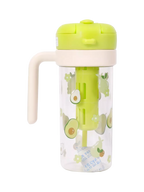 Kunststoff-Wasserflasche mit Avocado-Design, 700 ml (Hellgrün/Beige)
