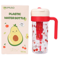 Kunststoff-Trinkflasche mit Kirsch-Design und Fruchteinsatz, 700 ml (Rot)