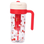 Kunststoff-Trinkflasche mit Kirsch-Design und Fruchteinsatz, 700 ml (Rot)