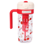 Kunststoff-Trinkflasche mit Kirsch-Design und Fruchteinsatz, 700 ml (Rot)