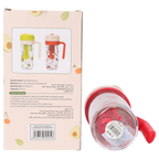 Kunststoff-Trinkflasche mit Kirsch-Design und Fruchteinsatz, 700 ml (Rot)