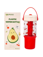 Kunststoff-Trinkflasche mit Kirsch-Design, 800 ml (Rot)
