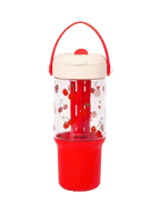 Kunststoff-Trinkflasche mit Kirsch-Design, 800 ml (Rot)