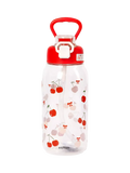 Wasserflasche aus Kunststoff mit Kirsch-Design, 1000 ml (Rot)