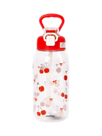 Wasserflasche aus Kunststoff mit Kirsch-Design, 1000 ml (Rot)