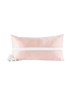 Rechteckiges Kuschelkissen mit Kirschkuchen-Design (Creme/Rosa)