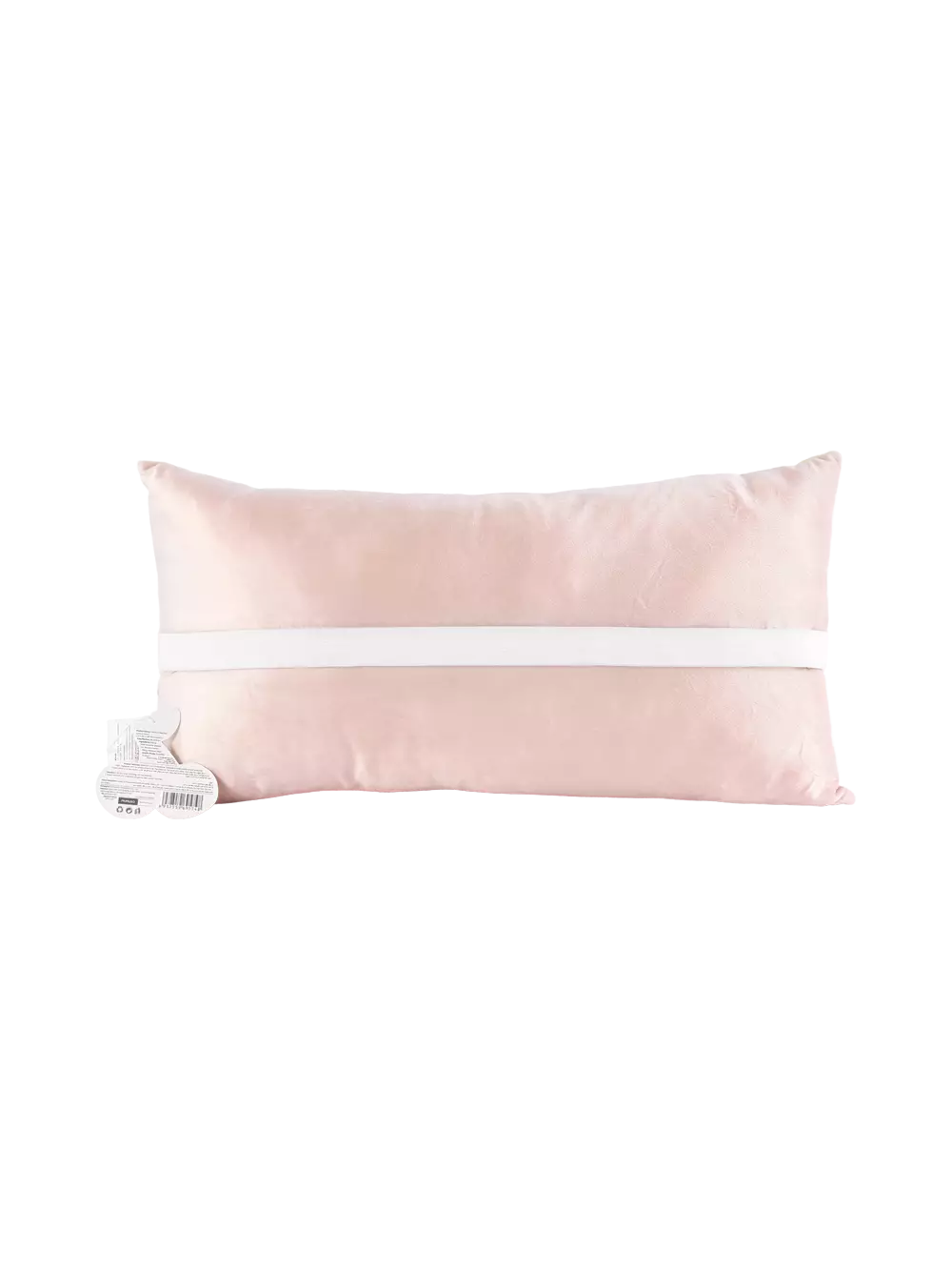 Rechteckiges Kuschelkissen mit Kirschkuchen-Design (Creme/Rosa)