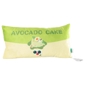Kuschelkissen mit Avocado-Print, rechteckig (Grün/Beige)