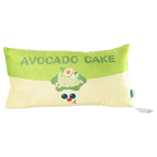 Kuschelkissen mit Avocado-Print, rechteckig (Grün/Beige)