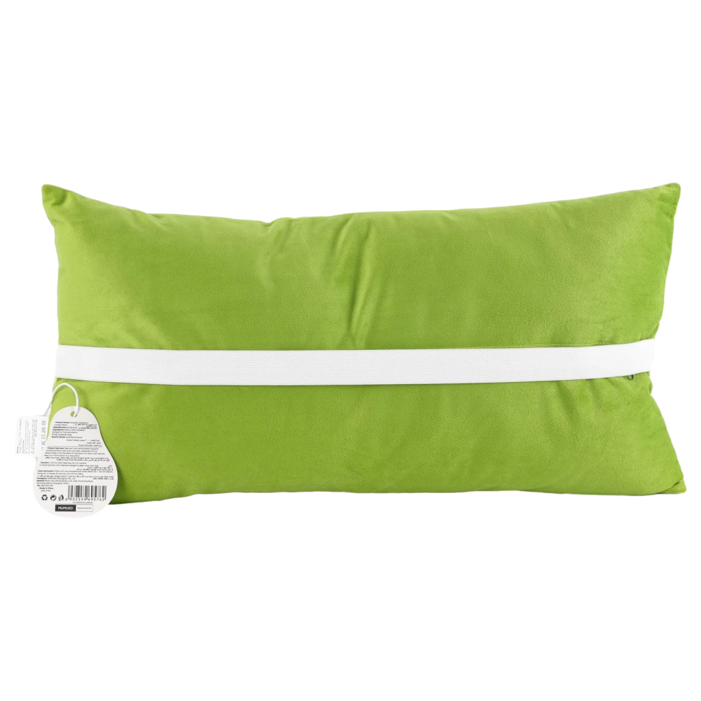Kuschelkissen mit Avocado-Print, rechteckig (Grün/Beige)
