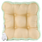 Sitzkissen aus Plüsch mit Avocado-Print, quadratisch (Grün/Beige)
