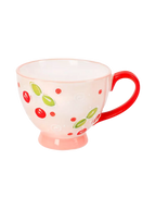Keramikbecher mit Kirschdesign - 450ml - Rot