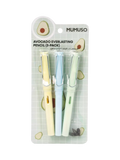 3er-Pack Everlasting Bleistifte mit Avocado-Design (Gelb/Blau/Mint)