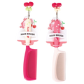 Kirsch-Design Haarkamm, 2 Farben Mix (Pink/Creme)
