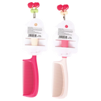 Kirsch-Design Haarkamm, 2 Farben Mix (Pink/Creme)