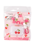 TPU-Schutzhülle für AirPods Pro 2 mit Kirsch-Design und Handgelenkkette (Transparent/Rosa)