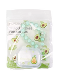 TPU Schutzhülle für AirPods Pro 2 mit Avocado-Design, 5×6,5×2,5 cm (Transparent/Grün)