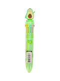 Mehrfarben-Kugelschreiber aus Kunststoff mit Avocado-Design (Grün)