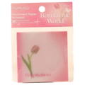 Notizblock aus Pergamentpapier mit Blumen-Design, 50 Blatt (Rosa)