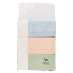3er-Pack Gesichtstücher aus natürlichem Zellstoff, 380 g (Blau/Rosa/Mint)