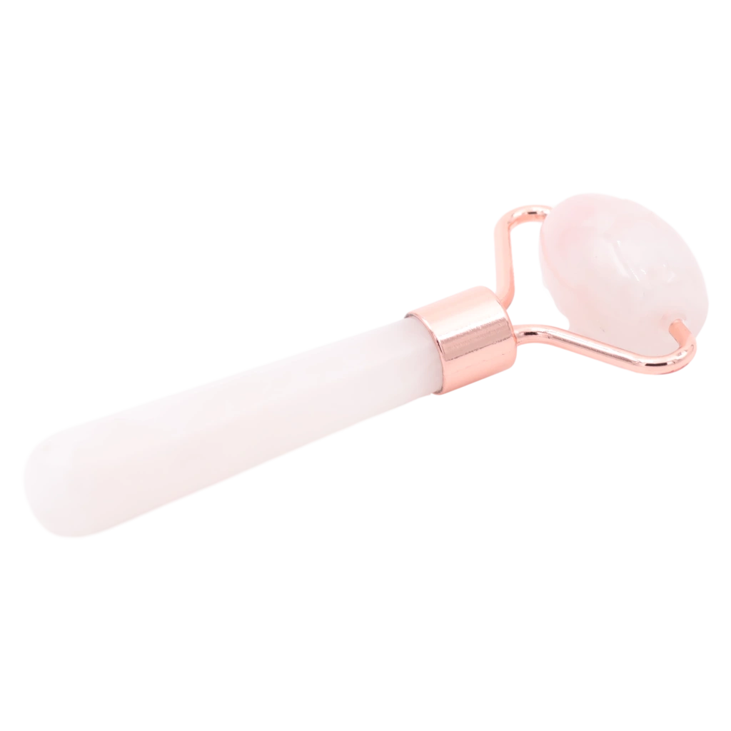 Gesichtsroller aus Naturstein für Gesichtsmassage und Akupressur (Rosa)