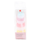 4-teiliges Set Reisedosen für Kosmetik und Creme (Hellblau/Violett/Rosa/Gelb)