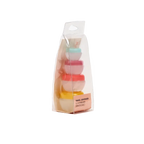 4-teiliges Set Reisedosen für Kosmetik und Creme (Hellblau/Violett/Rosa/Gelb)