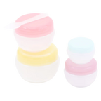 4-teiliges Set Reisedosen für Kosmetik und Creme (Hellblau/Violett/Rosa/Gelb)