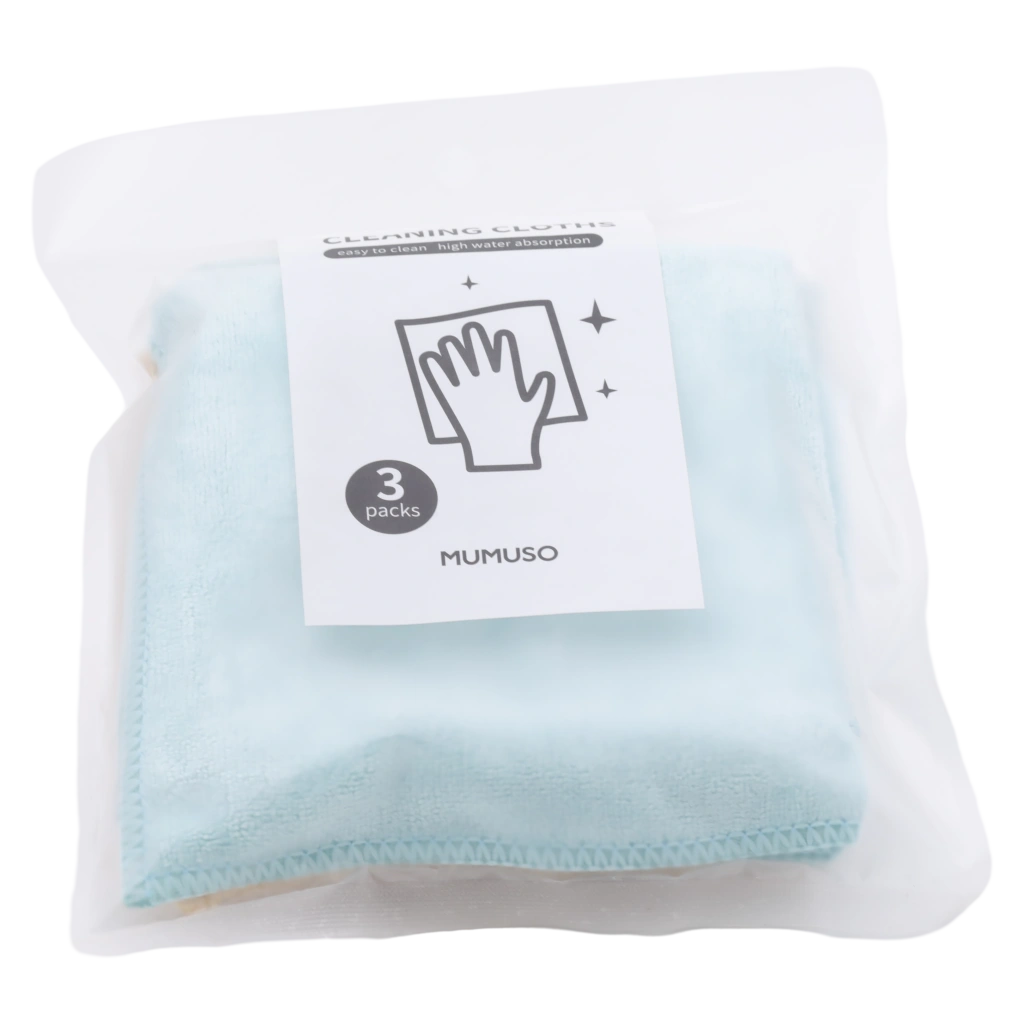 3er-Pack Mikrofasertücher aus Polyester-Polyamid-Mischung (Hellblau/Beige)