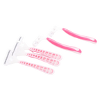 5-teiliges Einwegrasierer-Set für Damen mit Aloe Vera (Weiß/Rosa)