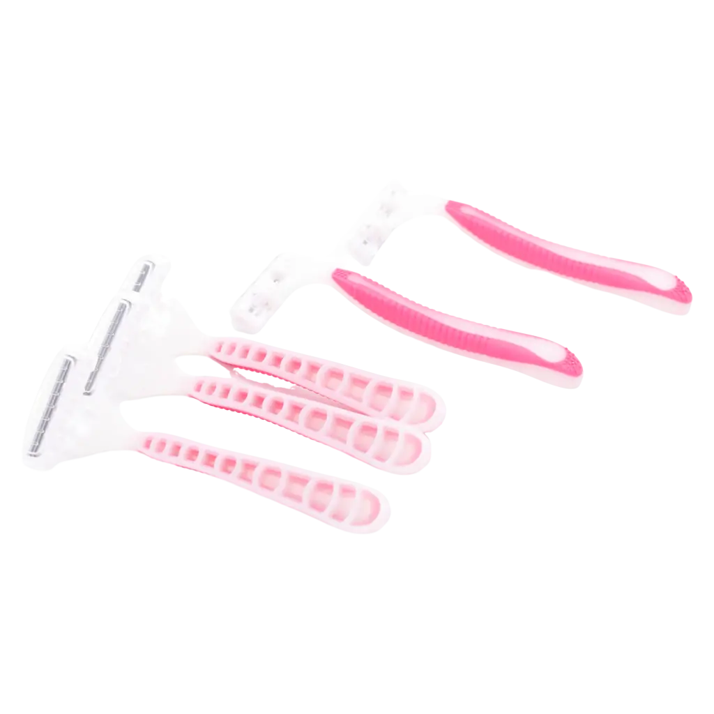 5-teiliges Einwegrasierer-Set für Damen mit Aloe Vera (Weiß/Rosa)