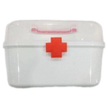 Große Medizin-Aufbewahrungsbox mit Kreuz-Design (Weiß)