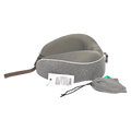 Memory Foam Nackenkissen-Set mit Schlafmaske und Ohrstöpseln (Grau)