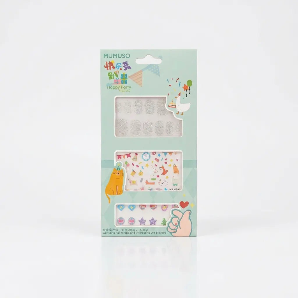 Nail Stickers Set For Kids #03 (Happy Party)
