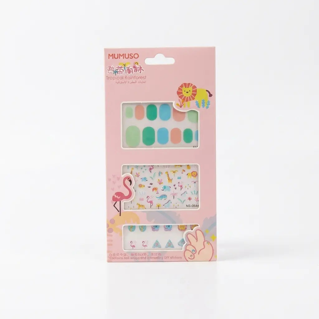 Nail Stickers Set For Kids #04 (Tropical Rainforest)