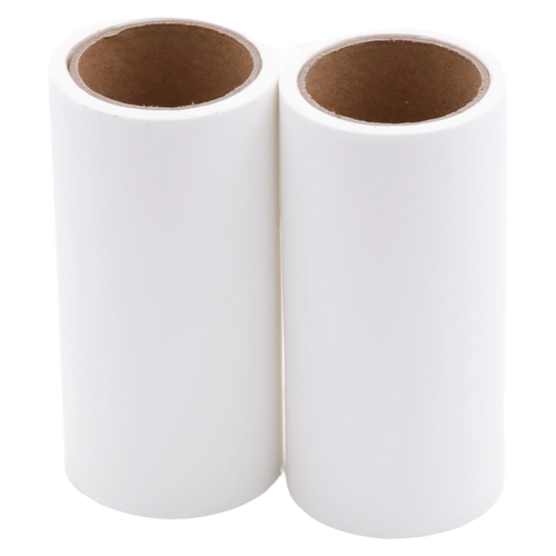 2er-Set Ersatzrollen für Flusenroller aus Papier, stark klebend (Weiß)