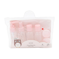 8-teiliges Reise-Flaschenset für Kosmetik, PET/PP (Rosa)