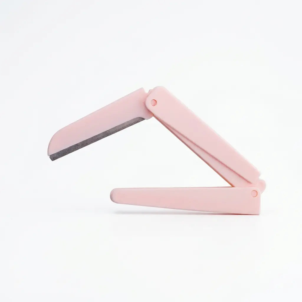3er-Pack Faltbarer Augenbrauenrasierer für präzise Pflege (Rosa)