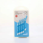 5er-Pack Interdentalbürsten SSS mit feinen Nylonborsten (Blau/Weiß)