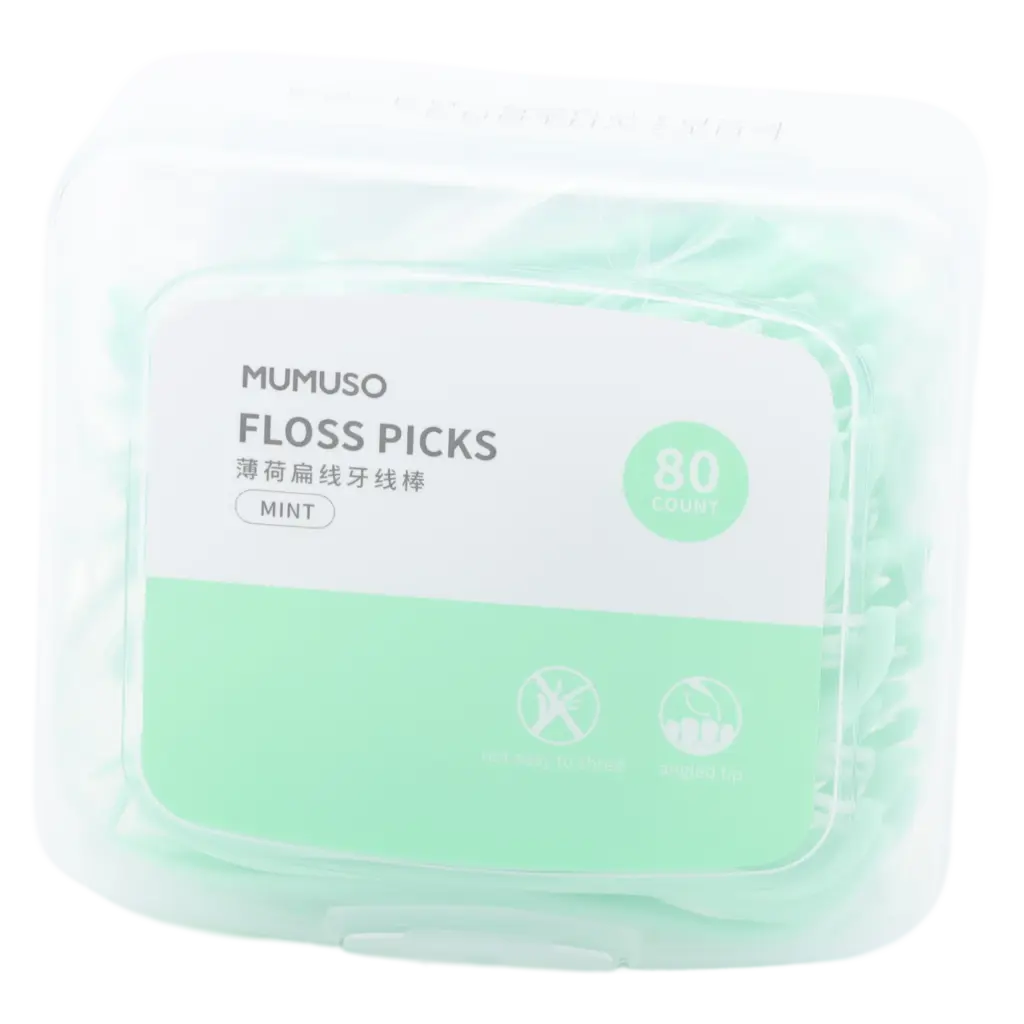 80 Dental Floss Picks mit Minzgeschmack für die Zahnzwischenraumreinigung (Mintgrün)