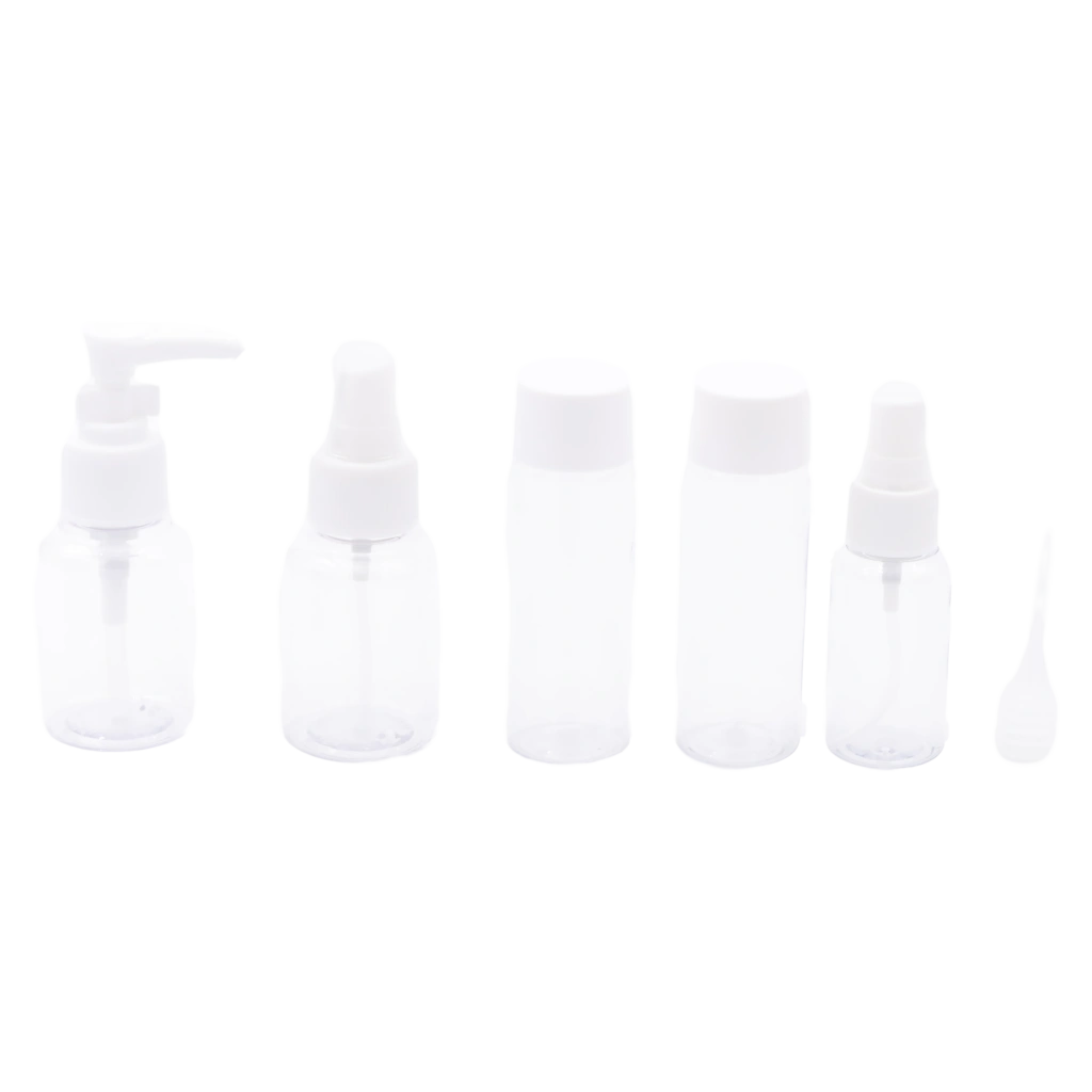 5-teiliges Reise-Flaschenset im Etui, 118 ml (Rosa/Weiß)