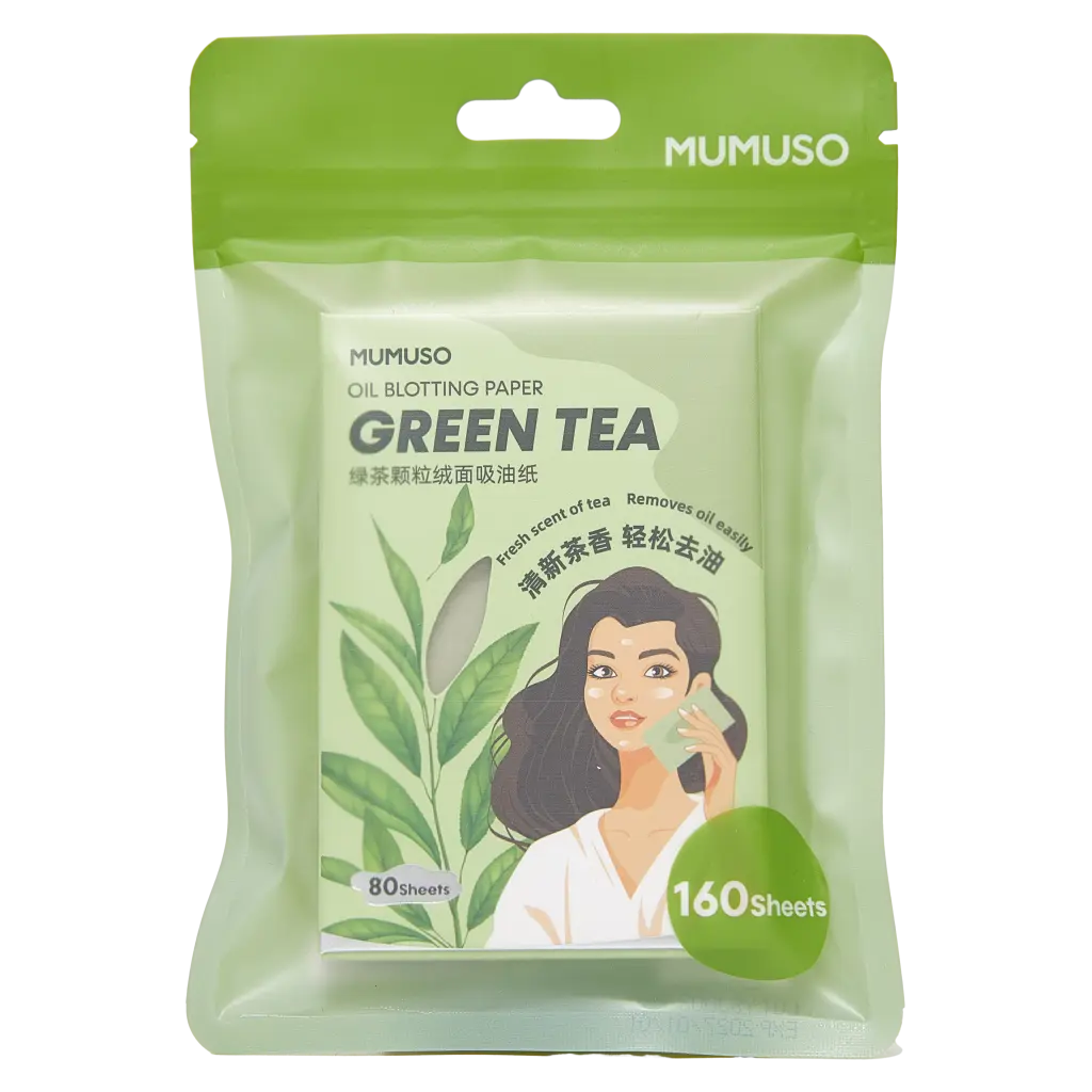 Green Tea Oil Blotting Paper, 160 Blatt für das Gesicht (Grün)
