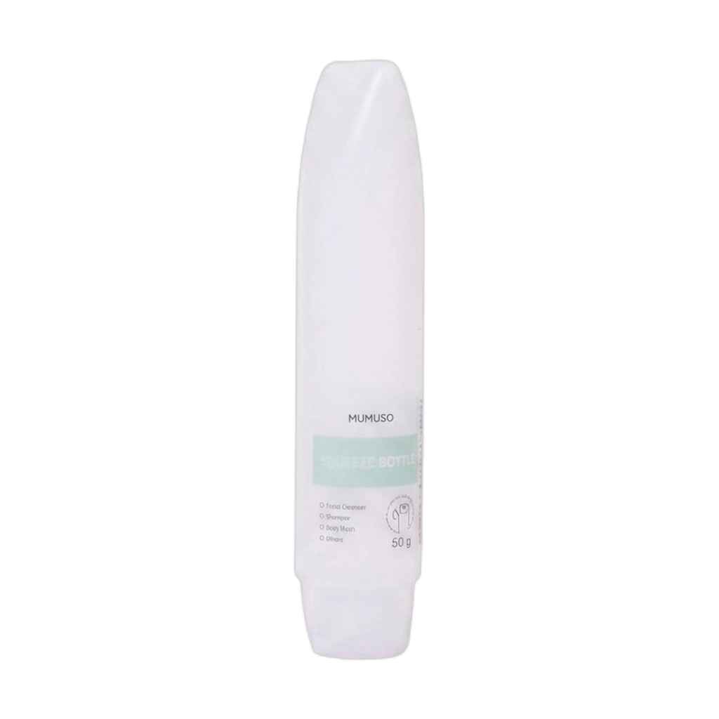 Squeezeflasche nachfüllbar, 50 g (Transparent) für Flüssigprodukte wie Shampoo, Duschgel oder Gesichtsreiniger
