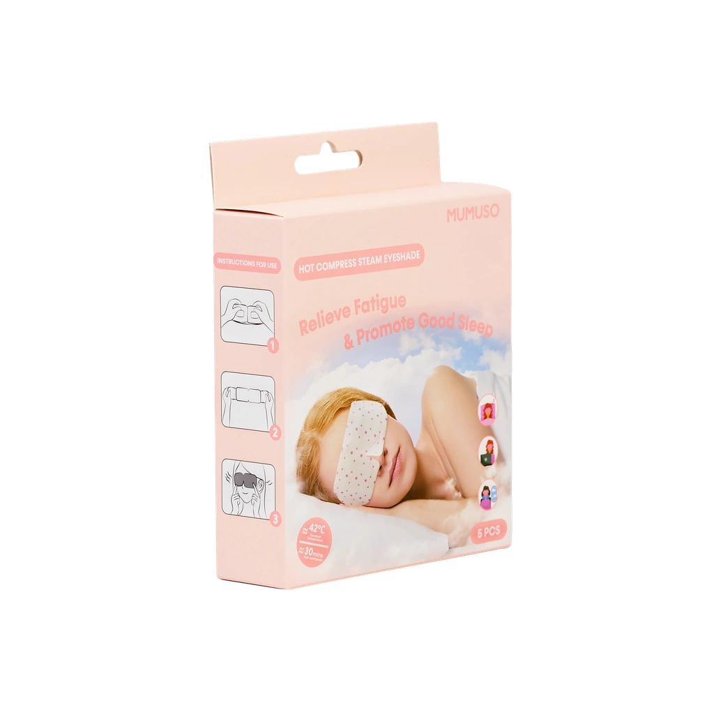 5er-Pack selbstwärmende Dampf-Augenmaske aus Wufang-Stoff und Baumwolle für Erwachsene (Pastell)