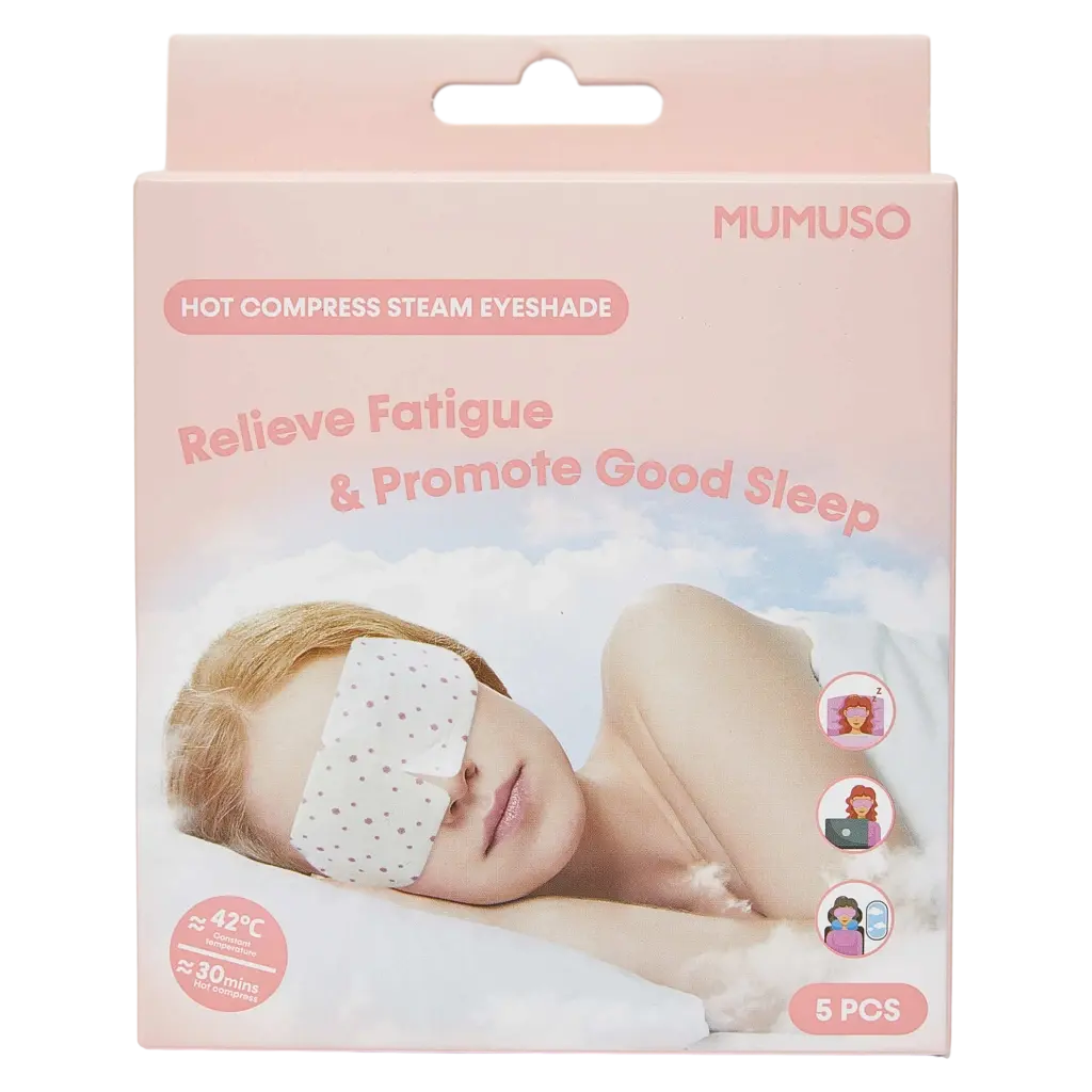 5er-Pack selbstwärmende Dampf-Augenmaske aus Wufang-Stoff und Baumwolle für Erwachsene (Pastell)