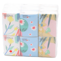 18er-Pack Taschentücher aus natürlichem Zellstoff mit Blumen-Design, 290 g (Blau/Rosa/Weiß)