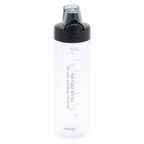 Trinkflasche aus Kunststoff mit Flip-Verschluss, 800 ml (Transparent/Schwarz)